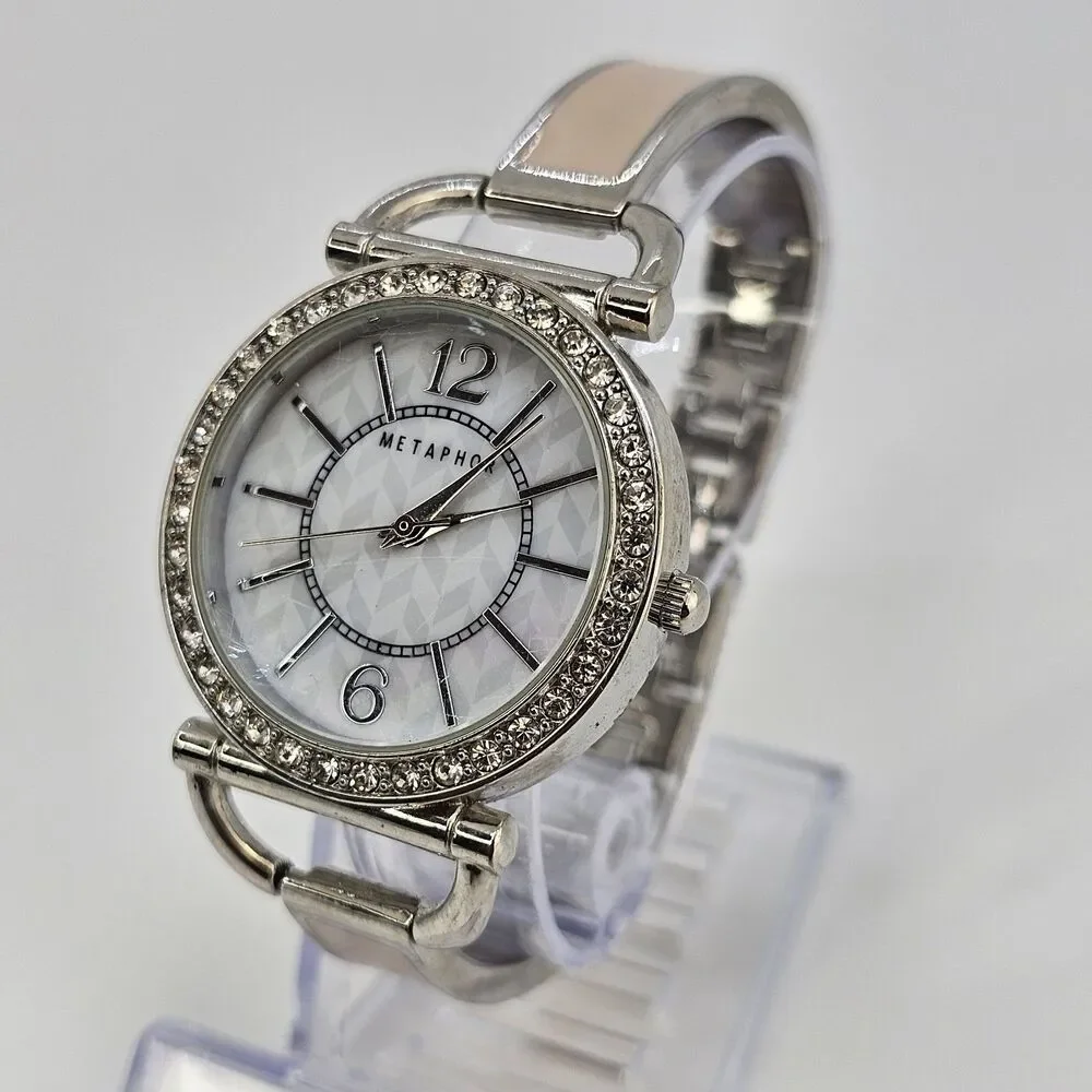 Metaphor Women's Watch 34MM White Dial Cream Bracelet Band‎ 6.5
